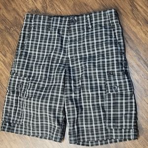 Boys Plaid DC Cargo Shorts Size 26
